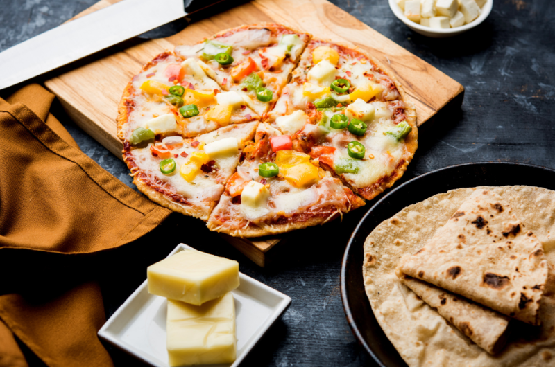 Air fryer tortilla pizza